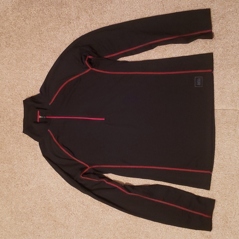 REI Men's Black Quarter Zip Pullover